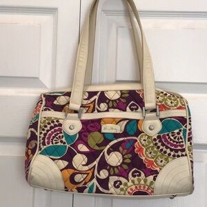 % Vera Bradley leather trimmed purse